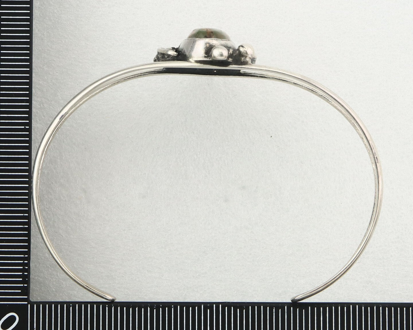 Vintage Navajo Bracelet 925 Silver Manassa Turquoise Handmade Signed Sunrise