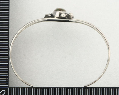 Vintage Navajo Bracelet 925 Silver Manassa Turquoise Handmade Signed Sunrise