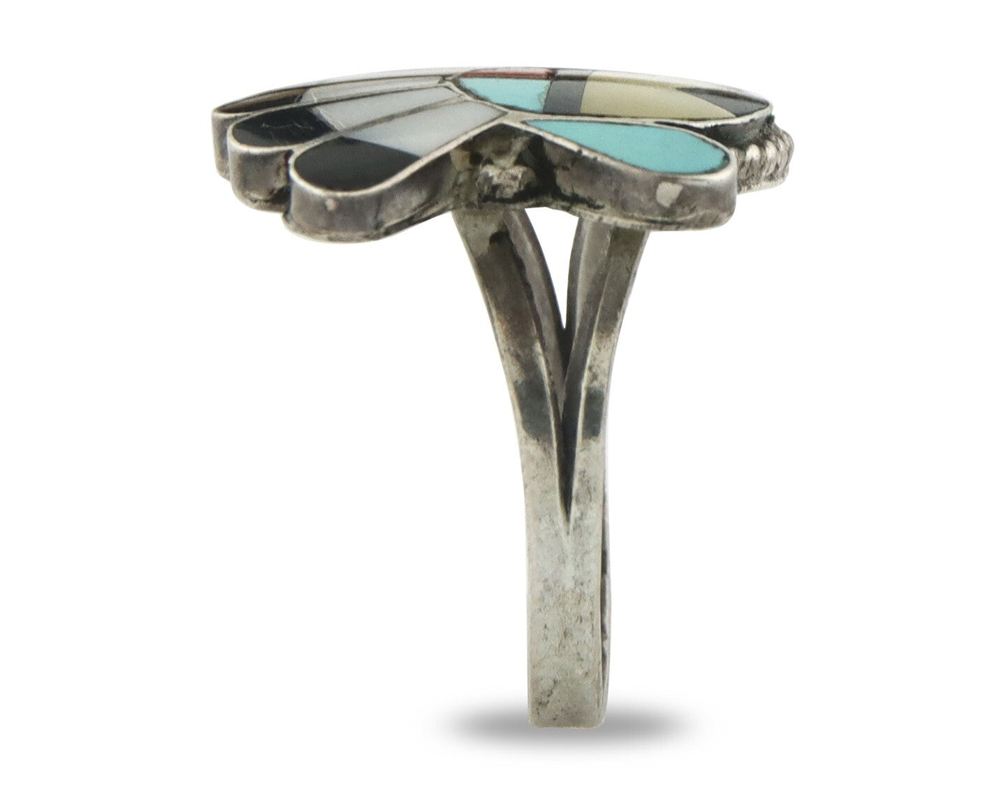 Vintage Zuni Ring 925 Sterling Silver Natural Gemstone Size ?