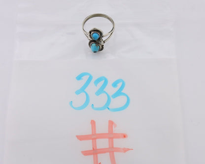 Navajo Ring 925 Silver Natural Turquoise Artist Signed Tom Willeto C.80's