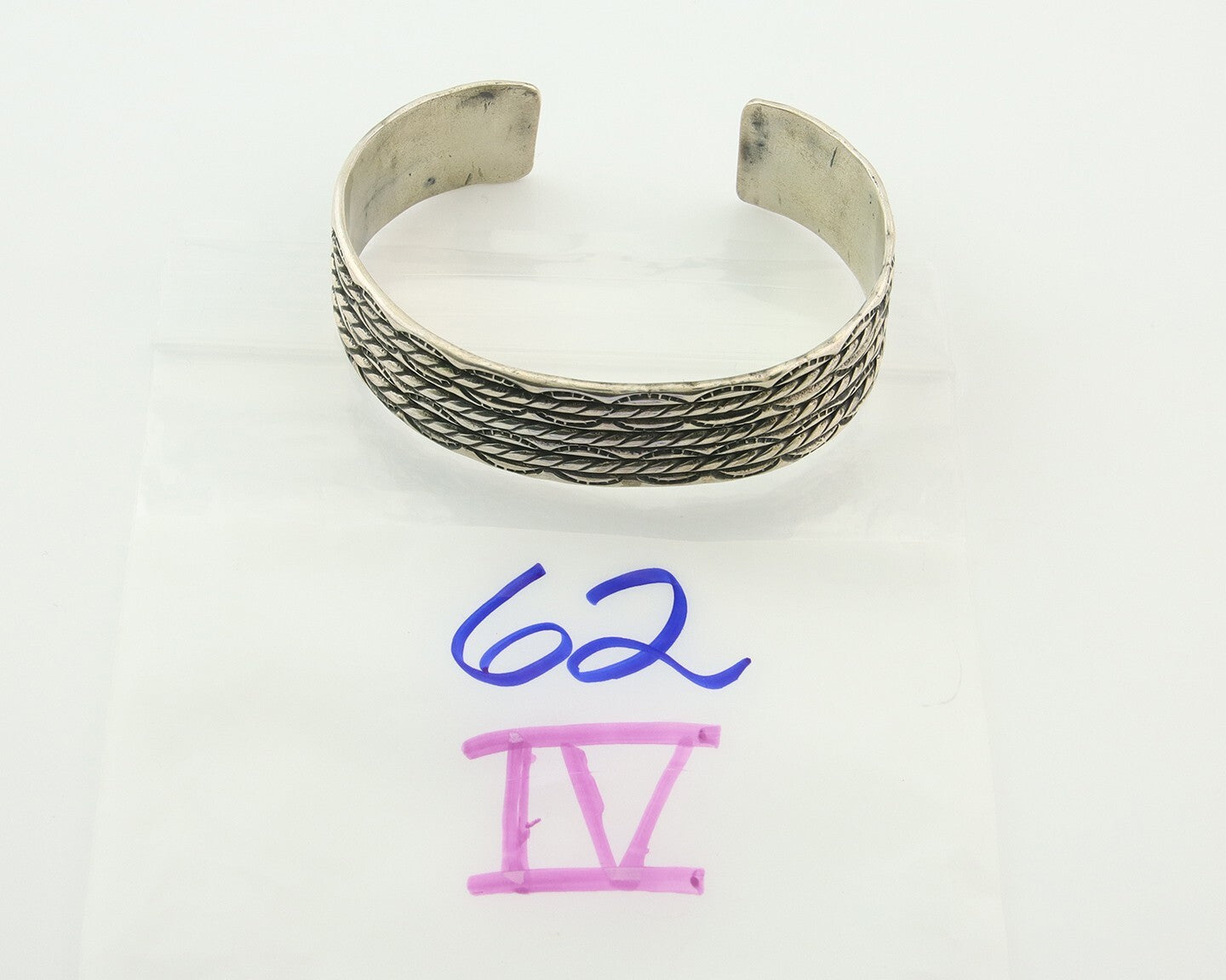 Men's Navajo Bracelet 925 Silver Artist Signed C Montoya Cuff C.80's