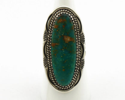 Navajo Ring .925 Silver Blue Southwest Turquoise Artist Talhat C.80's