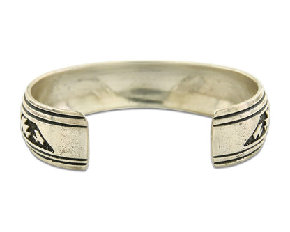 Navajo Bracelet 925 Silver Handmade Cuff Artist Signed Tommy Singer C.80's