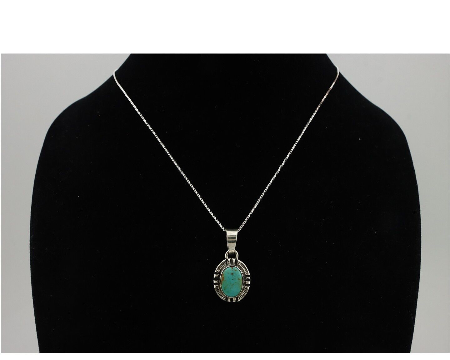 Navajo Necklace 925 Silver Arizona Turquoise Handmade Signed Gecko C.90's