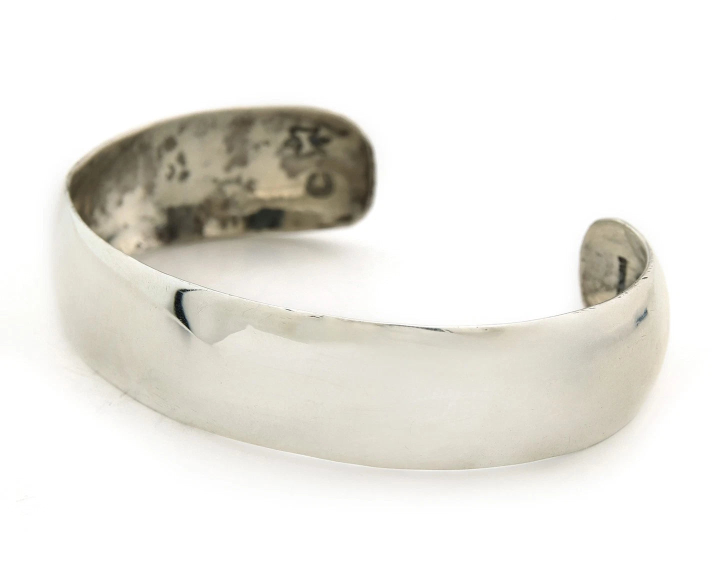 Navajo Cuff Bracelet Sterling Silver Vintage 13mm Handmade Signed C Montoya