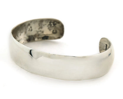 Navajo Cuff Bracelet Sterling Silver Vintage 13mm Handmade Signed C Montoya