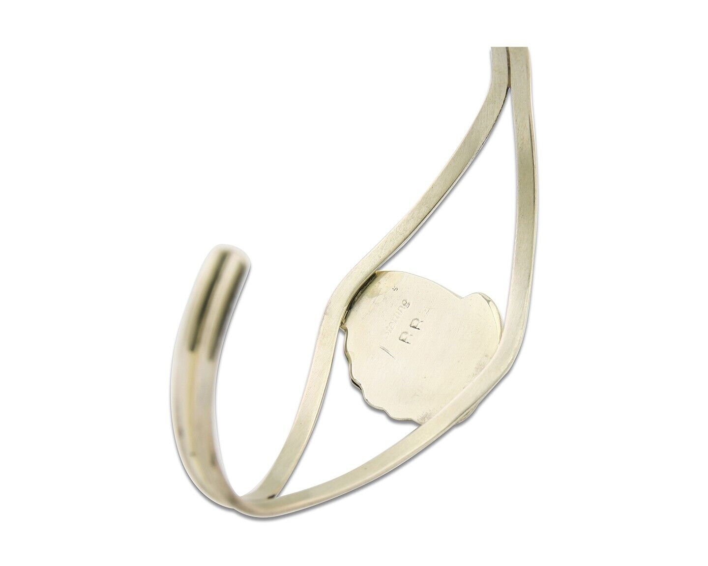 Navajo Bracelet 925 Silver Turquoise Cuff Artist Signed BB C.80's