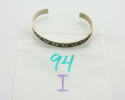 Navajo Bracelet 925 Silver Handmade Cuff Artist Signed Troy Laner C.80's