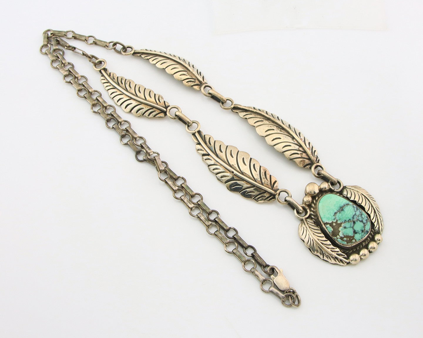 Navajo Necklace Sterling Silver Authentic Gemstone Vintage Signed C Montoya
