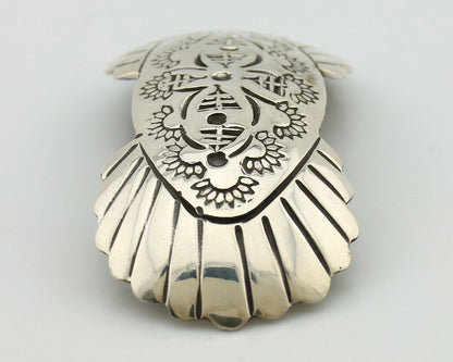 Women's Navajo Hair Clip Hand Stamped 925 Silver Native American Artist C.80's