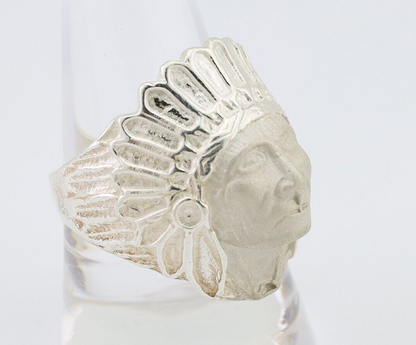 Indian Chief Ring 925 Sterling Silver SOLID CAST 925 STERLING SILVER Size 9.75