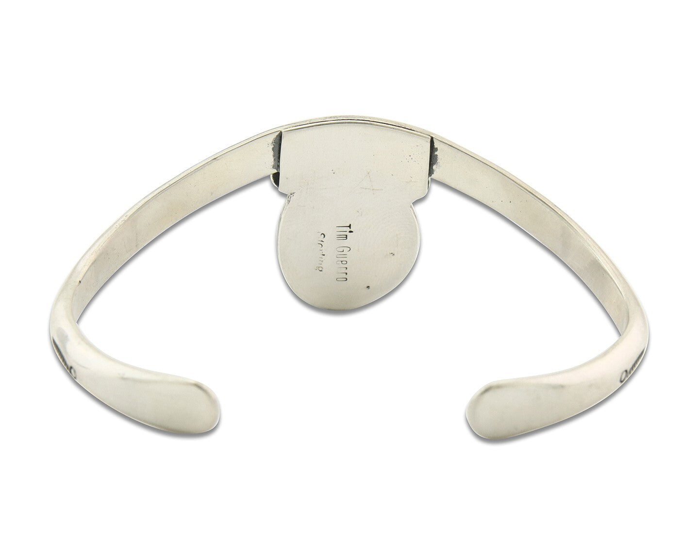 Vintage Navajo Bracelet 925 Silver Turquoise Handmade Signed Tim Guerro