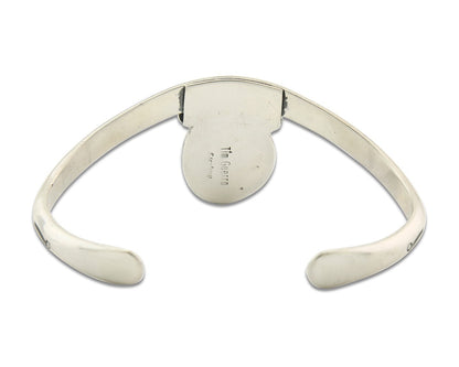 Vintage Navajo Bracelet 925 Silver Turquoise Handmade Signed Tim Guerro