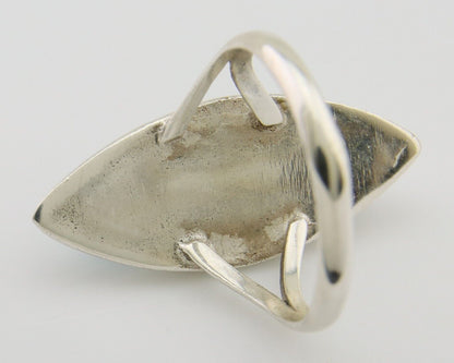 Navajo Ring 925 Silver Turquoise Shell Onyx Spiney Oyster Native Artist C80's