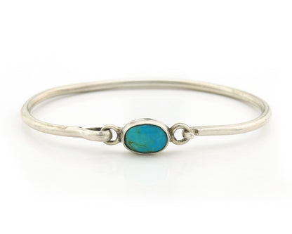 Navajo Bracelet Sterling Silver Blue Turquoise Artist Signed Montoya