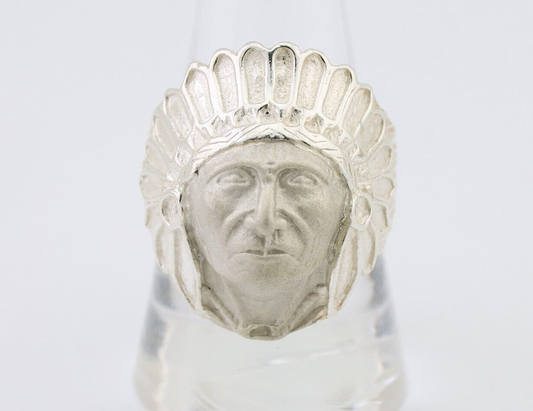 Indian Chief Ring 925 Sterling Silver SOLID CAST 925 STERLING SILVER Size 9.75