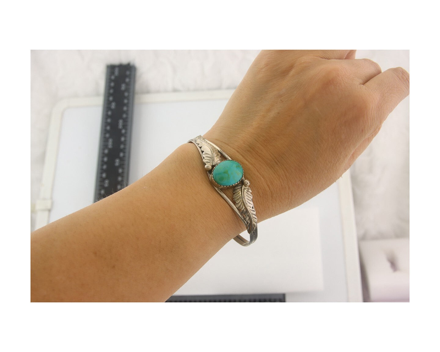 Vintage Navajo Bracelet 925 Silver Turquoise Traditional Handmade Authentic