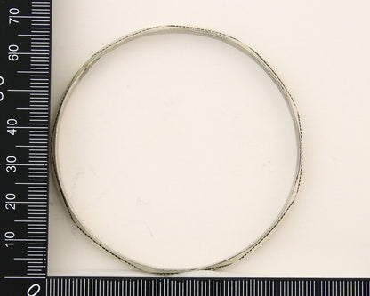 Navajo Bangle Bracelet 925 Silver Hand Stamped Triangle Native Artist C.80's