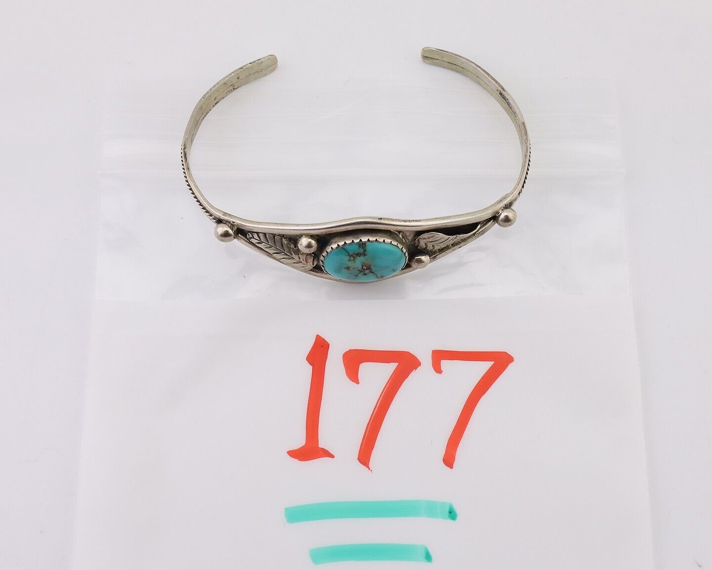 Navajo Handmade Bracelet 925 Silver Arizona Turquoise Native American C.80's