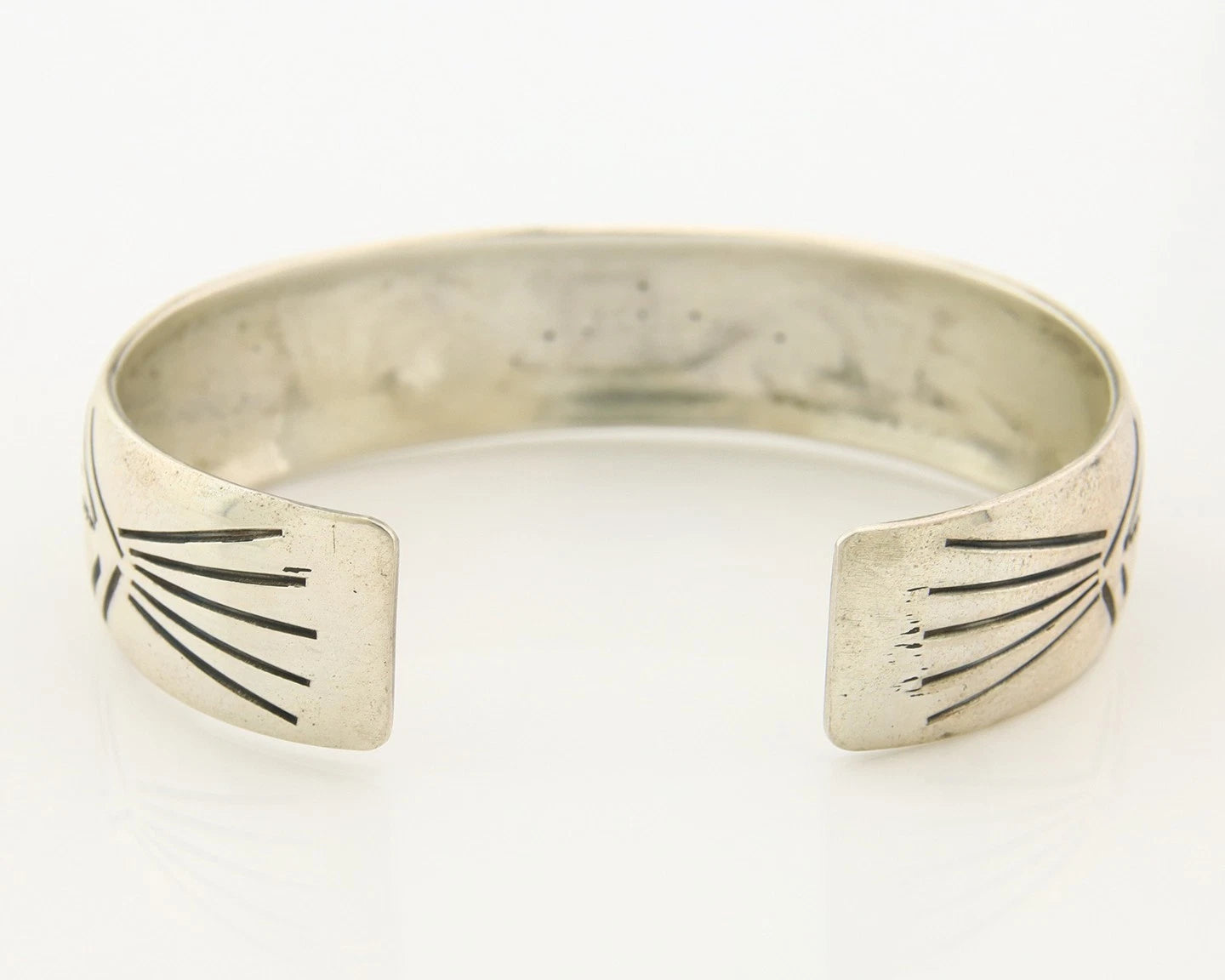 Navajo Cuff Bracelet Sterling Silver Authentic Turquoise Signed Stanley Bain