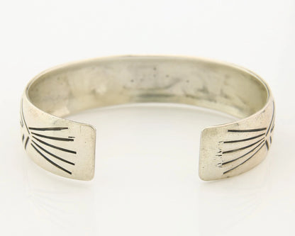 Navajo Cuff Bracelet Sterling Silver Authentic Turquoise Signed Stanley Bain
