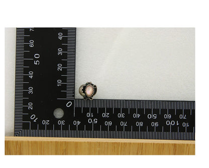 Navajo Earrings 925 Silver Handmade Natural Pink Mussel Native American Artist