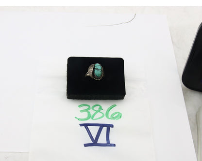 Vintage Navajo Ring 925 Sterling Silver Turquoise Handmade Size 5.5