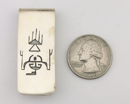 Navajo Dancer Money Clip Handmade .925 Silver & .999 Nickle C.80's