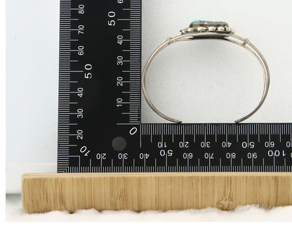 Vintage Navajo Bracelet 925 Silver Turquoise Handmade Signed Alvin Joe