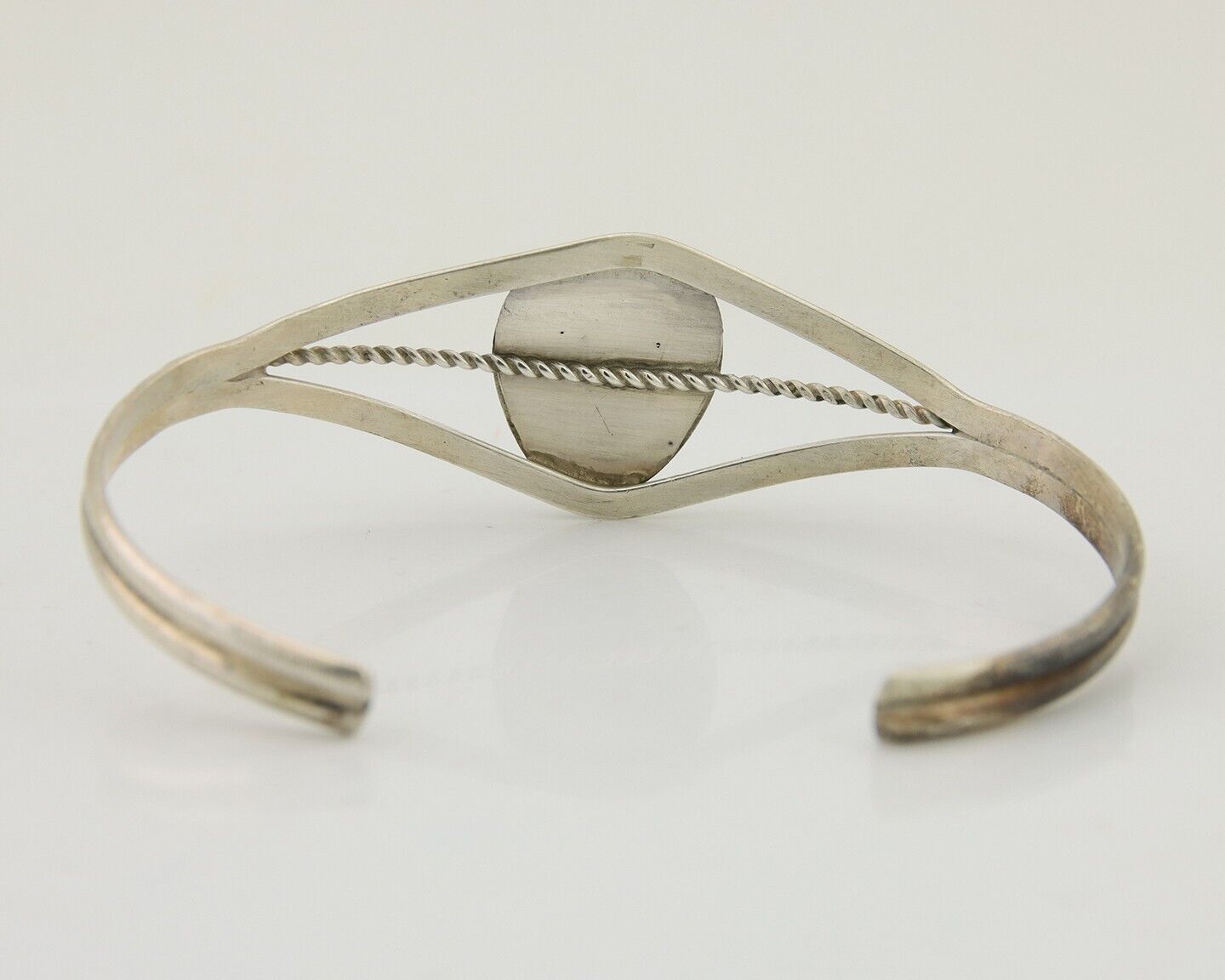 Navajo Paw Bracelet 925 Silver Blue Turquoise Native American Artist C.80's