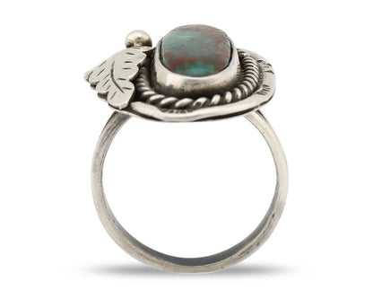 Navajo Handmade Ring 925 Silver Turquoise Native American Artist Signed J C.80's
