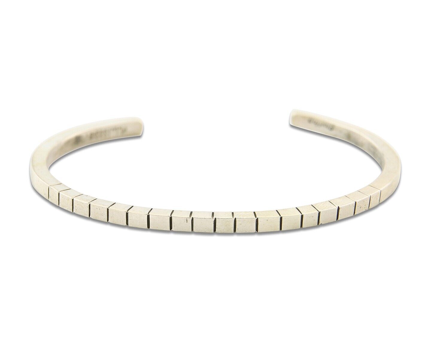 Navajo Bracelet 925 Silver Hand Stamped Signed M.C. ISASIB C.80's