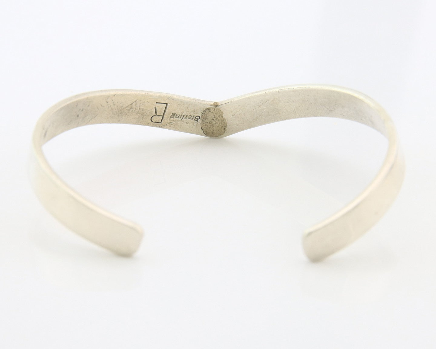 Navajo Cuff Bracelet Sterling Silver & Gold Vintage Signed RL