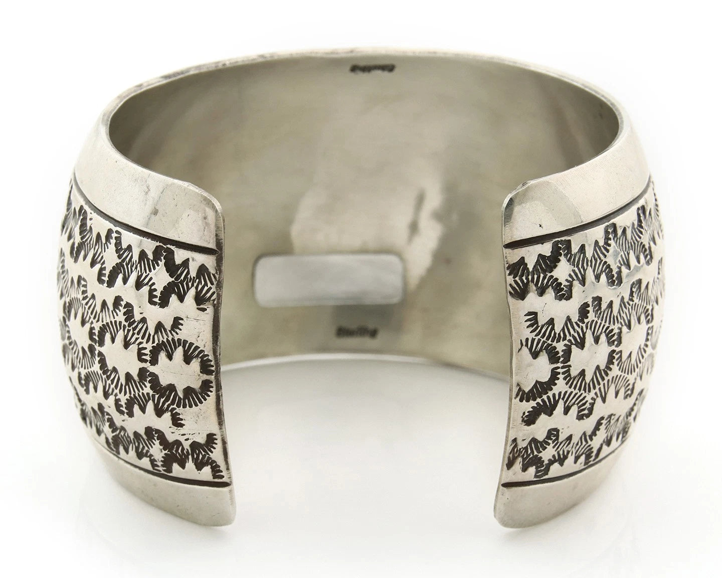Navajo Cuff Bracelet Sterling Silver Vintage Hand Stamped