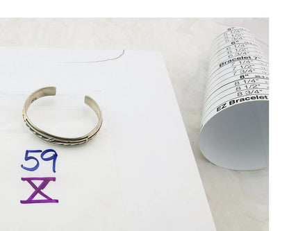 Navajo Cuff Bracelet Sterling Silver Authentic Turquoise Signed Stanley Bain