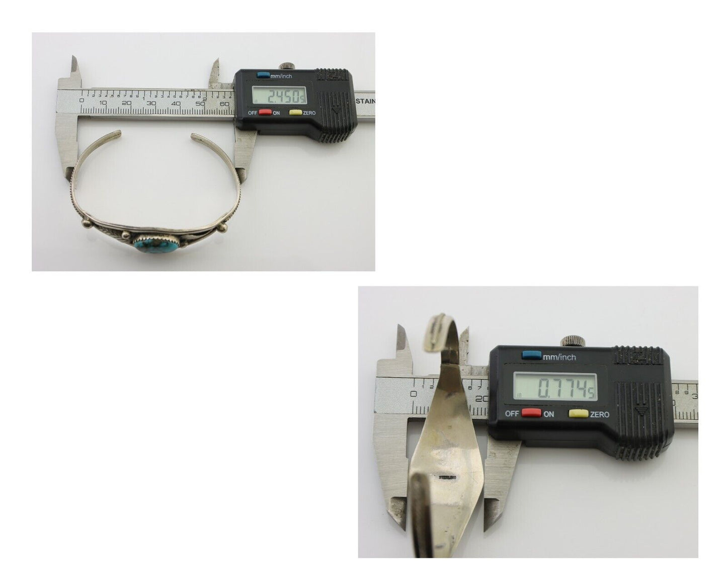 Navajo Handmade Bracelet 925 Silver Arizona Turquoise Native American C.80's