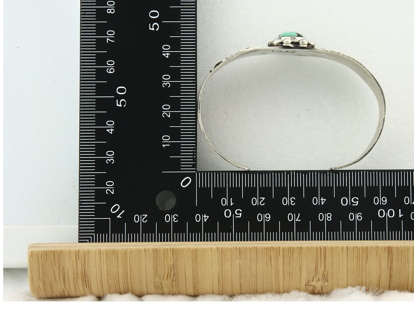 Vintage Navajo Bracelet 925 Silver Blue Turquoise Handmade Signed GR