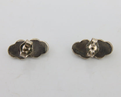 Zuni Earrings 925 Silver Natural Blue Turquoise Native Artist C.80's