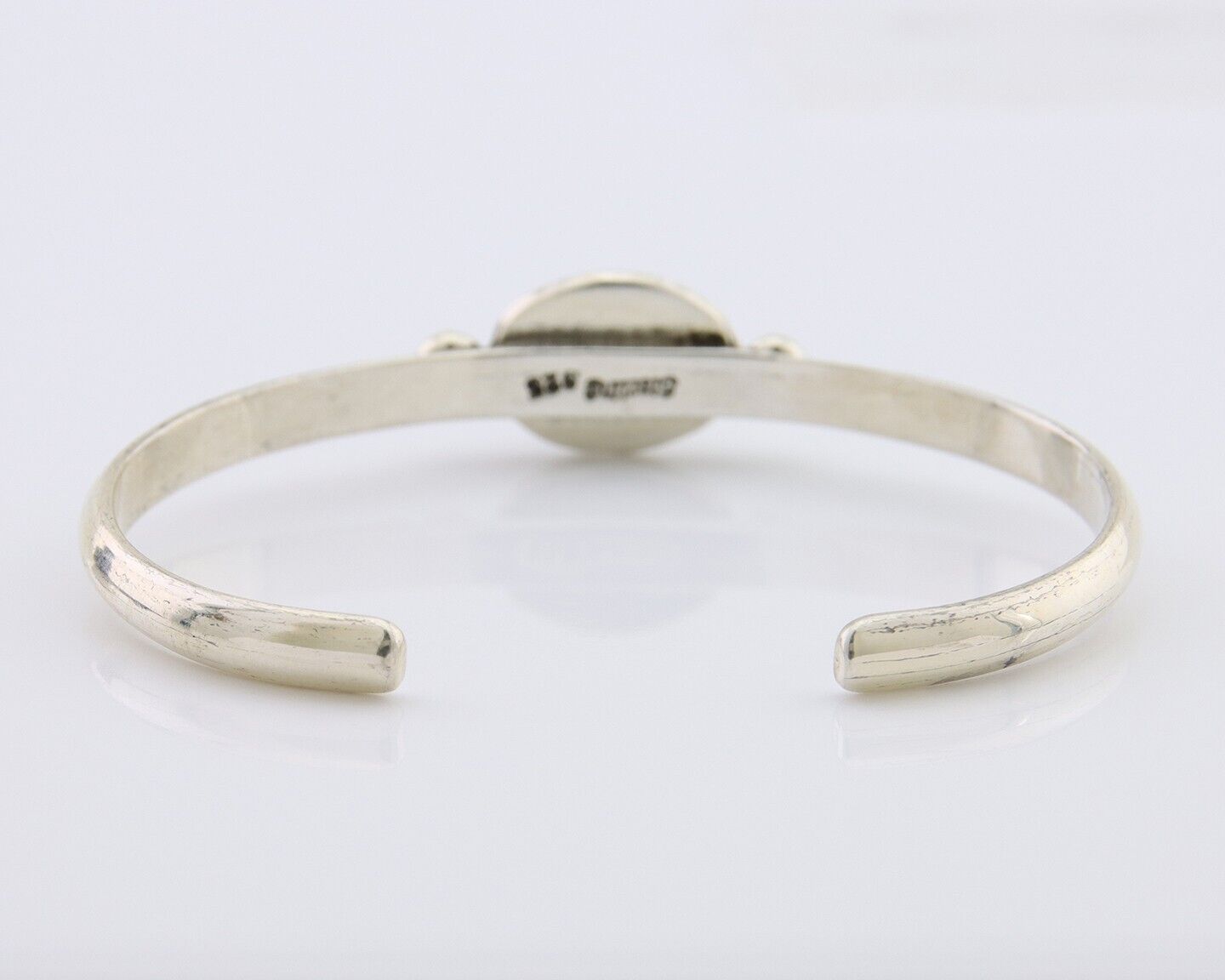 Navajo Bracelet 925 Silver Natural Turquoise Native American Artist C.80's