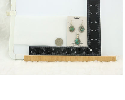 Navajo Necklace Earrings Set Sterling Silver Turquoise Vintage Signed Begay