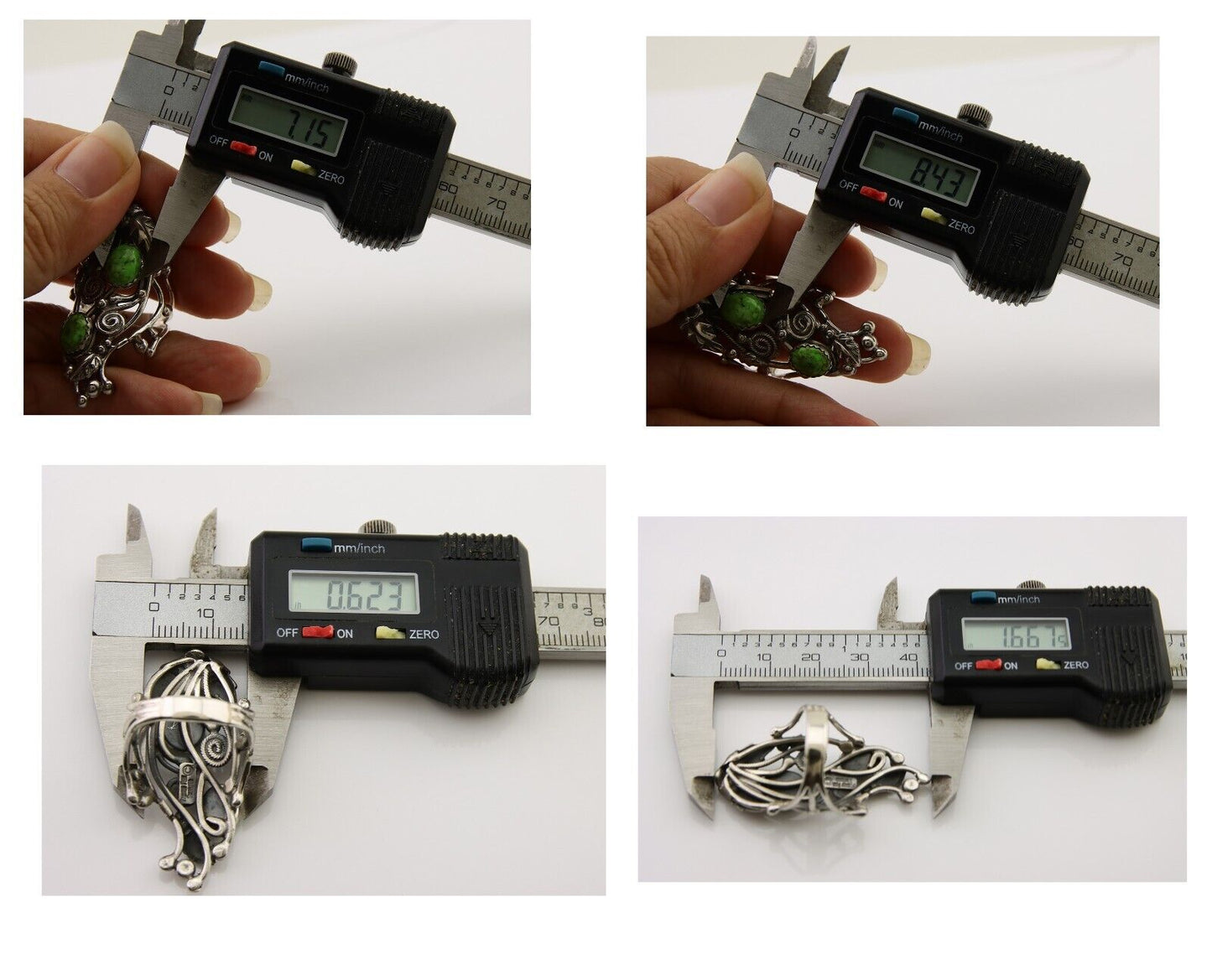 Navajo Ring 925 Silver Natural Denim Lapis Artist Signed Prairie Fire C.80's