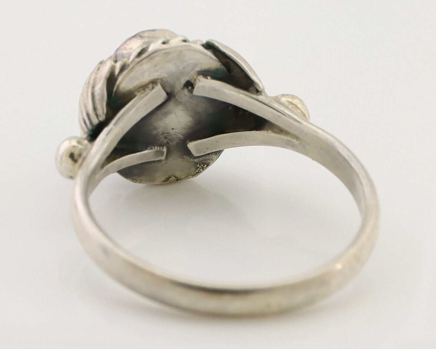 Navajo Ring 925 Silver Kingman Turquoise Native American Artist Made In 1985