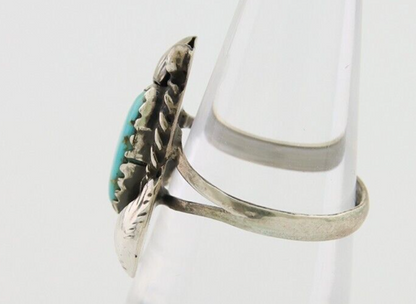 Navajo Ring 925 Silver Natural Blue Turquoise Native American Artist C.80's