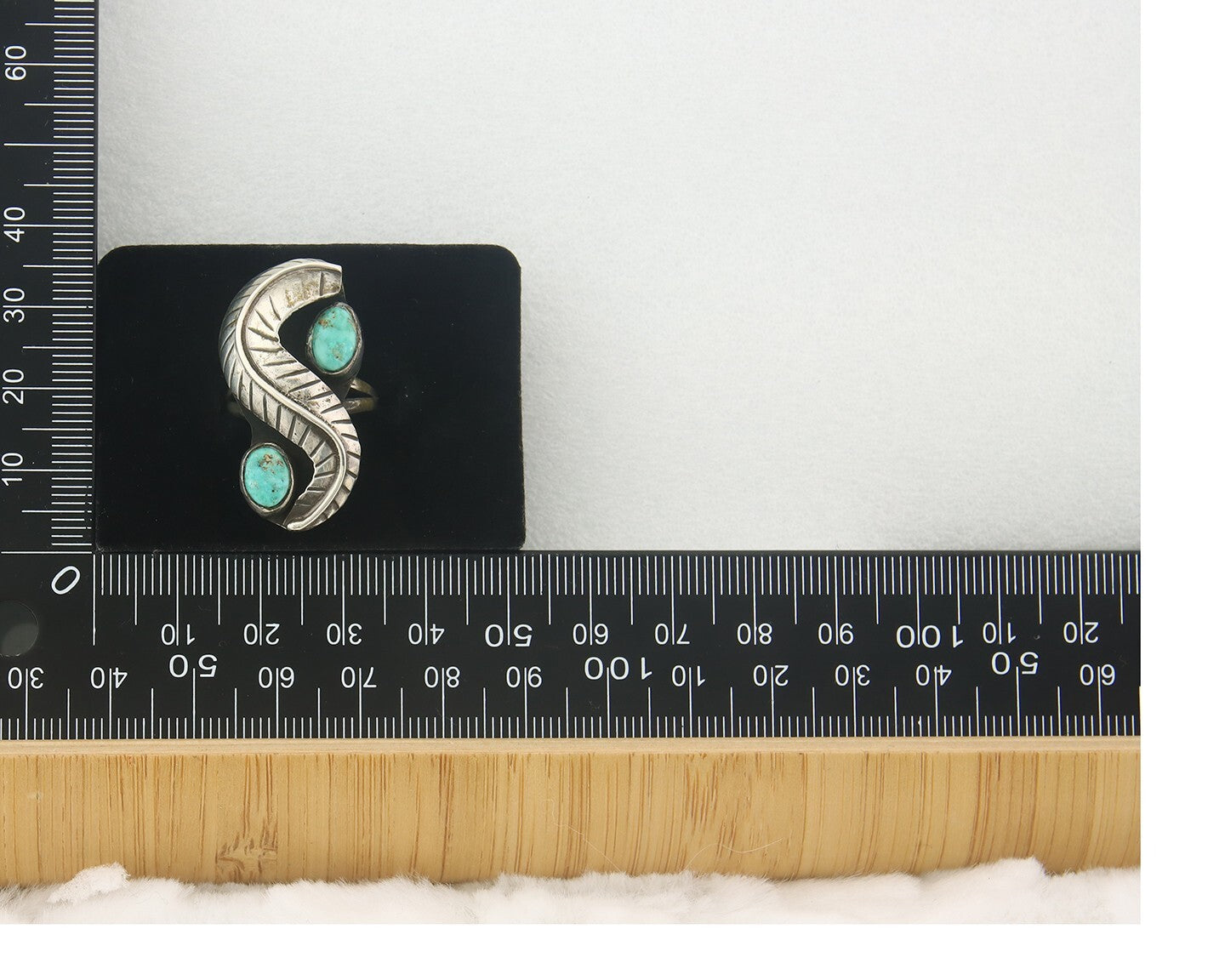 Vintage Navajo Ring 925 Sterling Authentic Traditional Turquoise Size 5.75