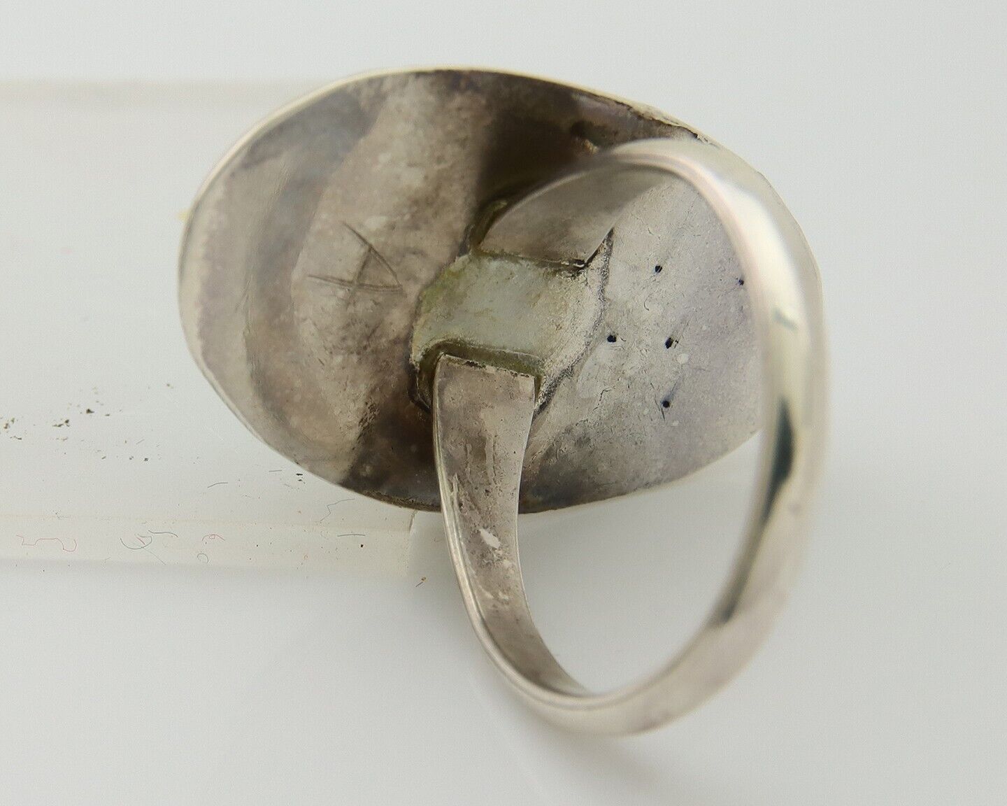 Navajo Ring 925 Sterling Silver Turquoise Native American Artist C.80's