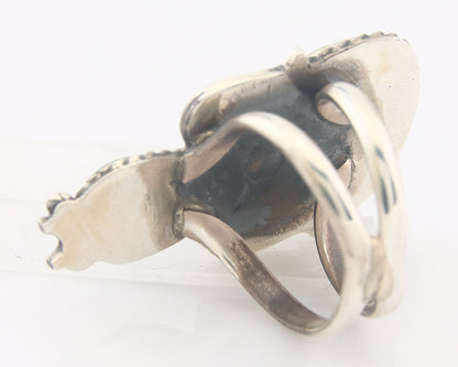 Vintage Navajo Ring 925 Sterling Authentic Turquoise Artist Signed Size 10.5