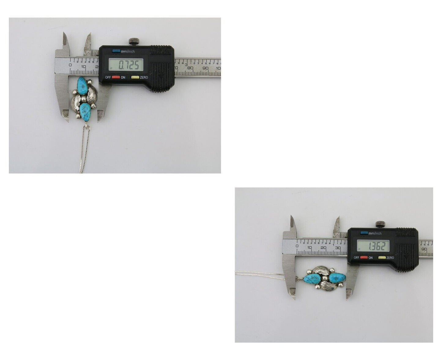 Navajo Turquoise Handmade Necklace 925 Silver Signed Simplicio C.80's