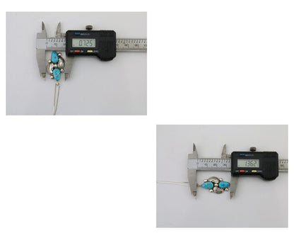 Navajo Turquoise Handmade Necklace 925 Silver Signed Simplicio C.80's