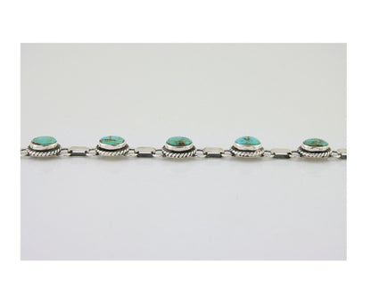 Navajo Bracelet 925 Silver Natural Turquoise Native American Artist C.80's