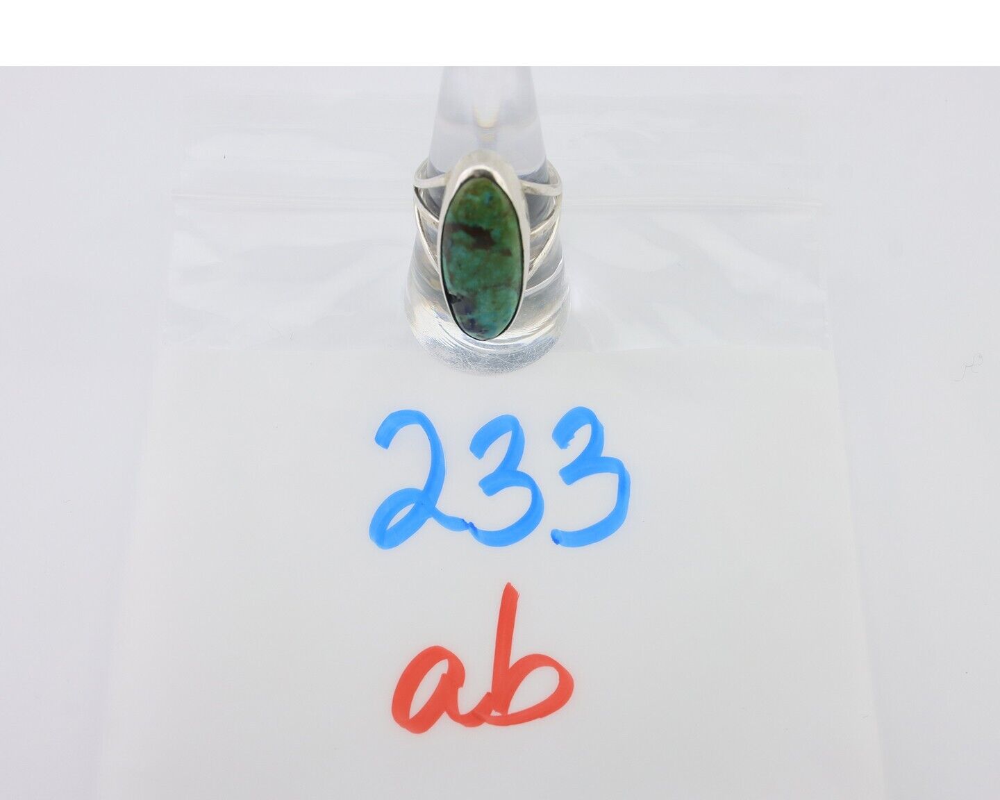 Navajo Ring 925 Silver Natural Turquoise Native American Artist C.80's